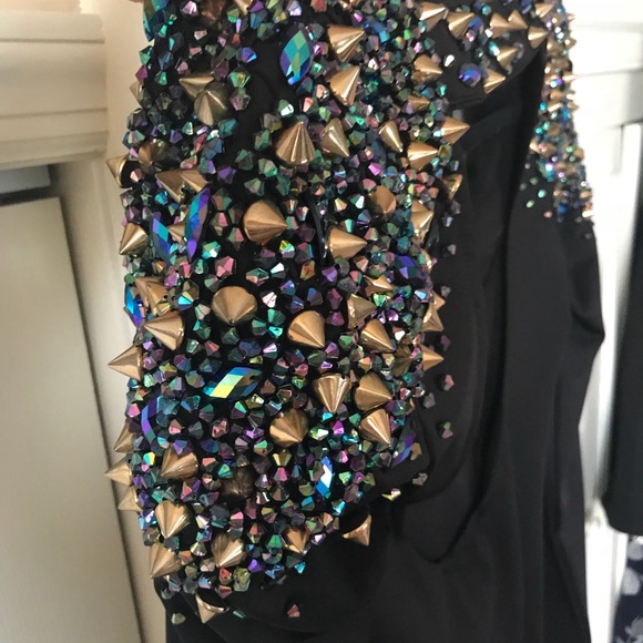 V & K Studio Women’s Black Dress With Studs Size L - Picture 4 of 8